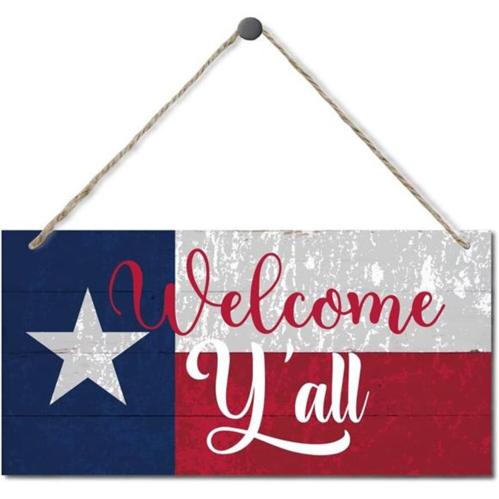Welcome Y'all Decor‎ Sign Hanging Wood Sign Home Decorative Printed Wood Wall